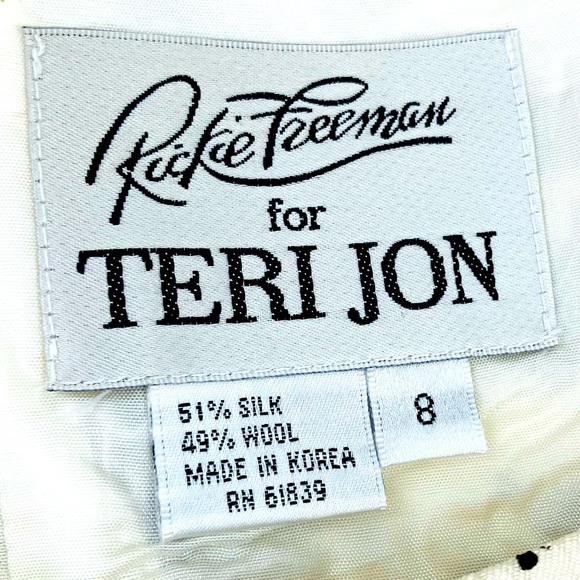 Rickie Freeman for Teri Jon Vintage Silk/Wool Mini Dress - Picture 7 of 7